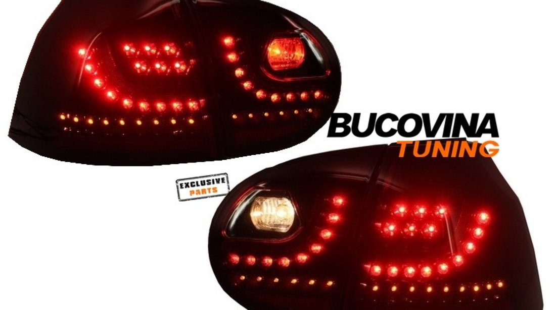 STOPURI LED COMPATIBILE CU VW GOLF 5 (04-09) - ROSU FUMURIU