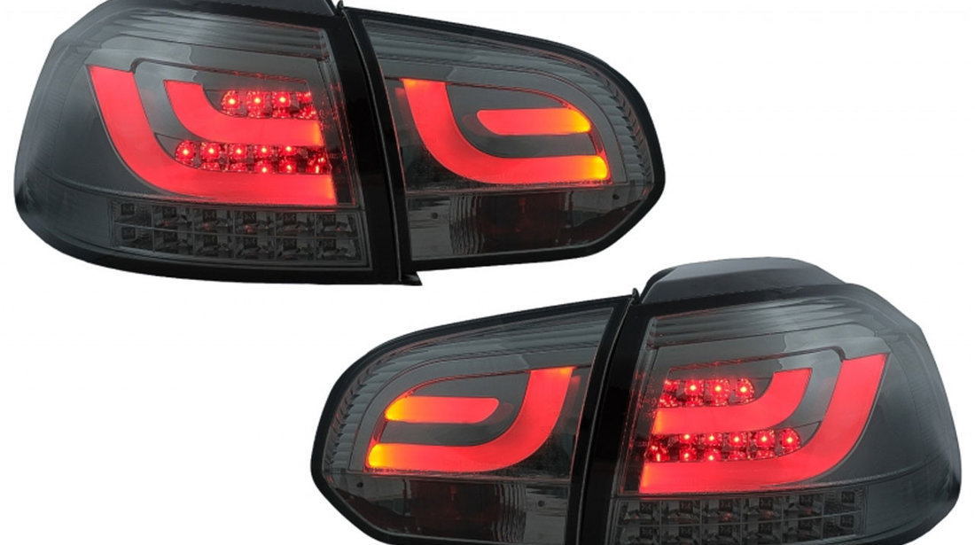 Stopuri LED compatibile cu VW Golf 6 VI (2008-2013) Tube Light Bar Design Gri Fumuriu
