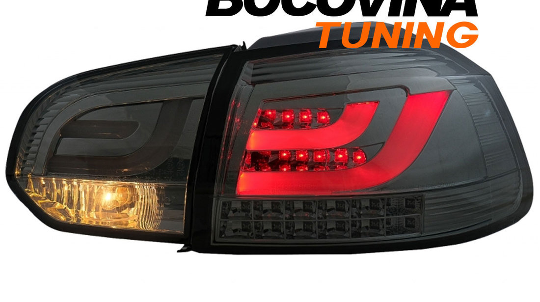 Stopuri LED compatibile cu VW Golf 6 VI (2008-2013) Tube Light Bar Design Gri Fumuriu