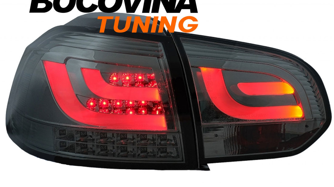 Stopuri LED compatibile cu VW Golf 6 VI (2008-2013) Tube Light Bar Design Gri Fumuriu