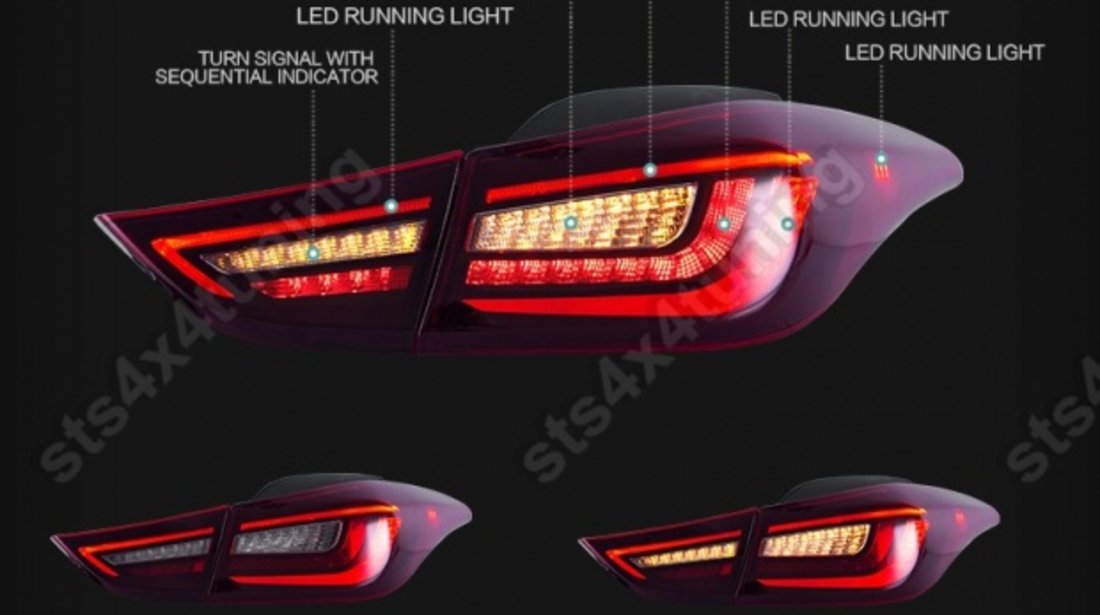 STOPURI LED CU SEMNALIZARE DYNAMIC SEQUENTIAL HYUNDAI ELANTRA 2011-2015 RC [V4]