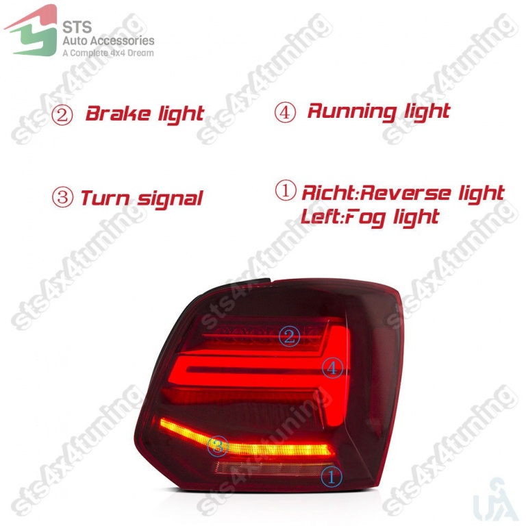 STOPURI LED CU SEMNALIZARE DYNAMIC VW POLO 2010-2017 RC [V1]