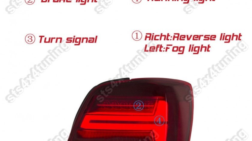 STOPURI LED CU SEMNALIZARE DYNAMIC VW POLO 2010-2017 RC [V1]