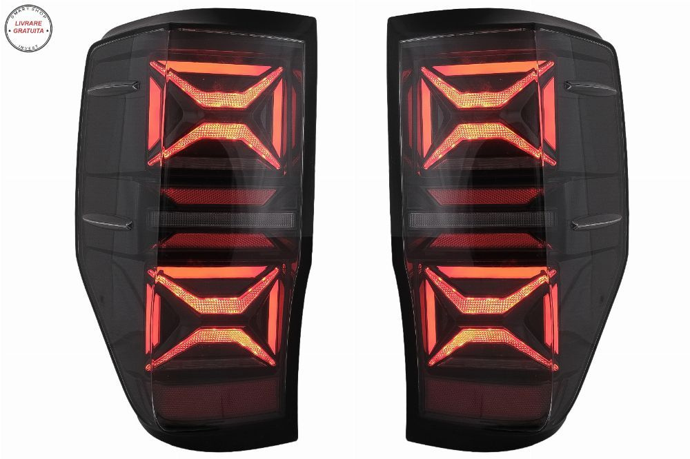 Stopuri LED Ford Ranger (2012-2018) Fumuriu cu Semnal Dinamic