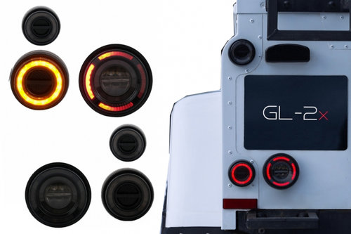Stopuri LED Glohh GL-2X compatibil cu Land Rover Defender L316 (1990-2016) Fumuriu TLLRDFL316GS