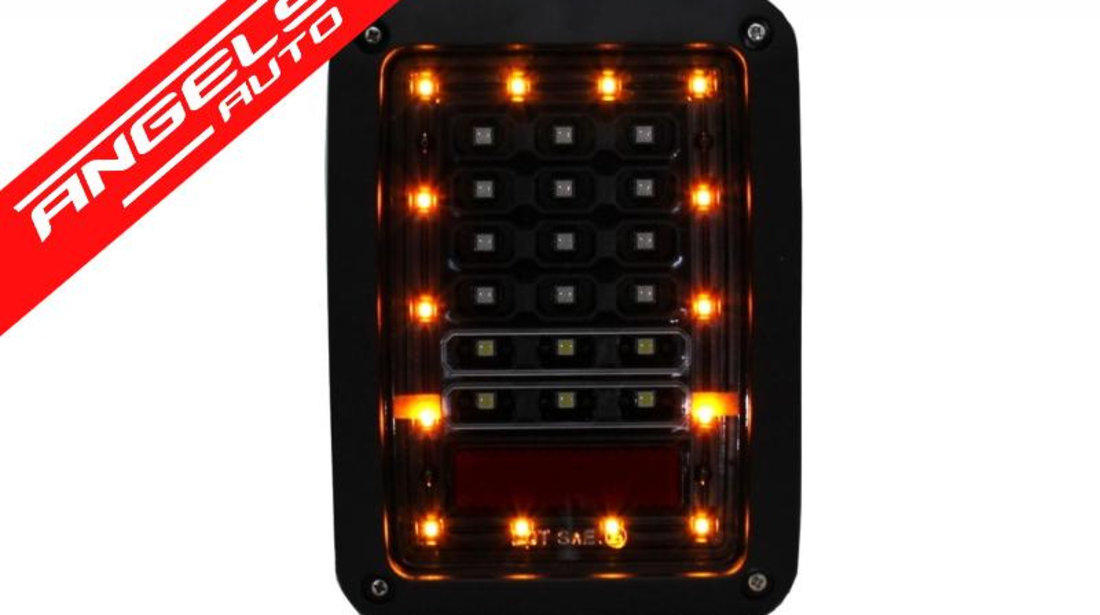 Stopuri LED Jeep Wrangler JK 2007-up Negru