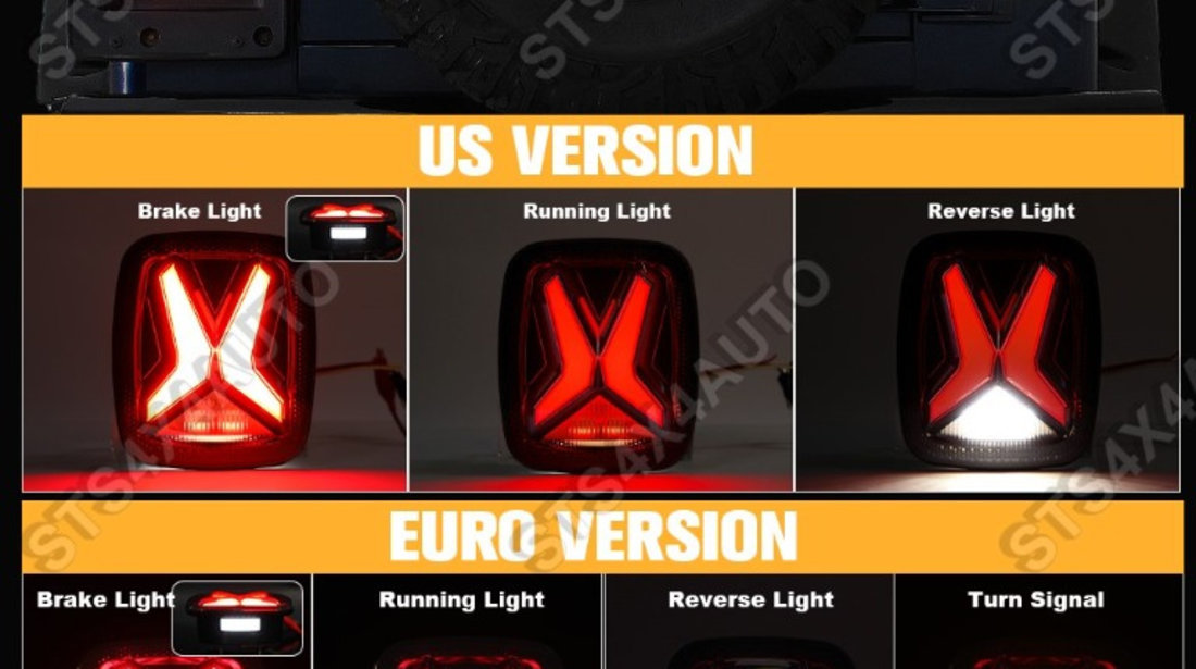 STOPURI LED JEEP WRANGLER TJ 1997-2006 [V2] [EURO VERSION]