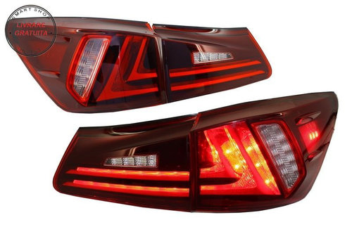 Stopuri LED LEXUS IS XE20 (2005-2012) Light Bar Facelift New XE30 Design Rosu Clar- livrare gratuita