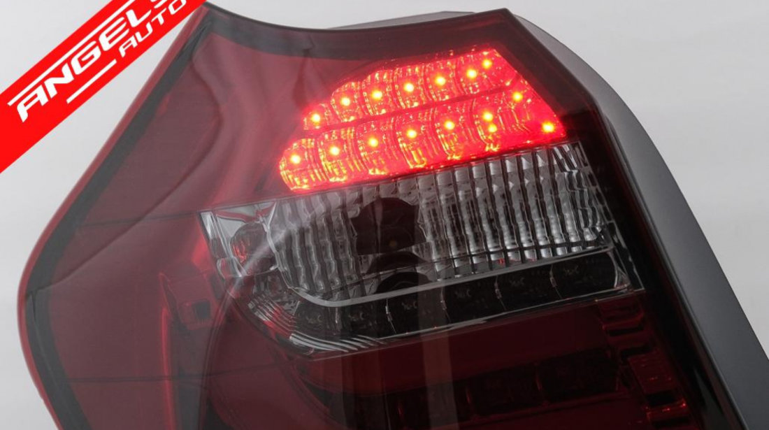 Stopuri LED Light Bar BMW Seria 1 E81 E87 (2004-08.2007) Rosu Fumuriu