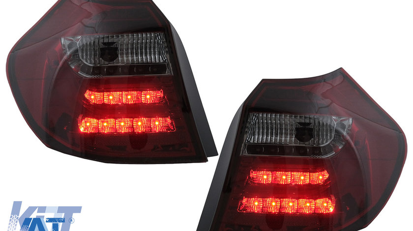 Stopuri LED Light Bar compatibil cu BMW Seria 1 E81 E87 (2004-08.2007) Rosu Fumuriu