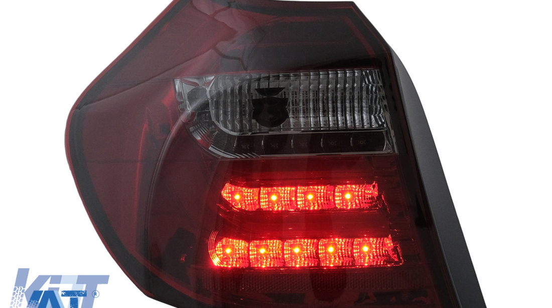 Stopuri LED Light Bar compatibil cu BMW Seria 1 E81 E87 (2004-08.2007) Rosu Fumuriu