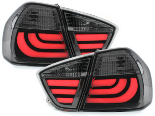 Stopuri LED LightBar compatibil cu BMW Seria 3 E90 Sedan (2005-2008) Fumuriu RB27LLS