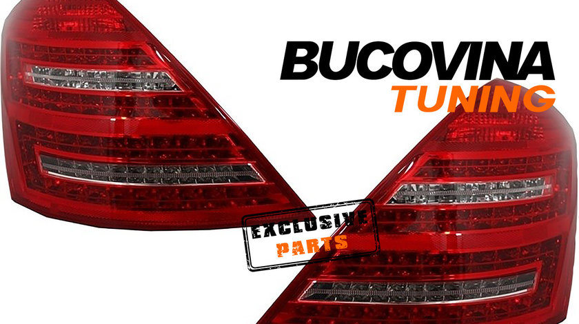 Stopuri LED Mercedes Benz W221 S-Class (07-09) Rosu fumuriu