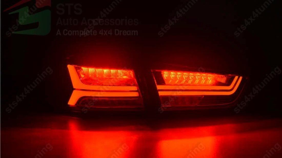 STOPURI LED MITSUBISHI LANCER 2008-2017 ROSU-ALB [AUDI LOOK]