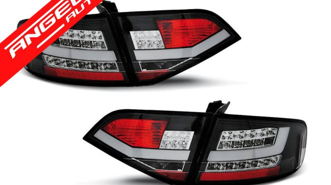 Stopuri LED Negru potrivite pentru AUDI A4 B8 08-11 SEDAN