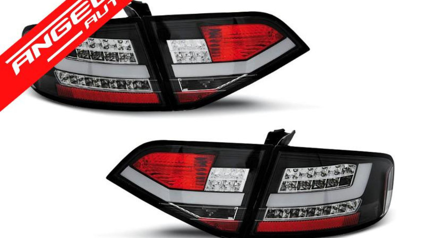 Stopuri LED Negru potrivite pentru AUDI A4 B8 08-11 SEDAN