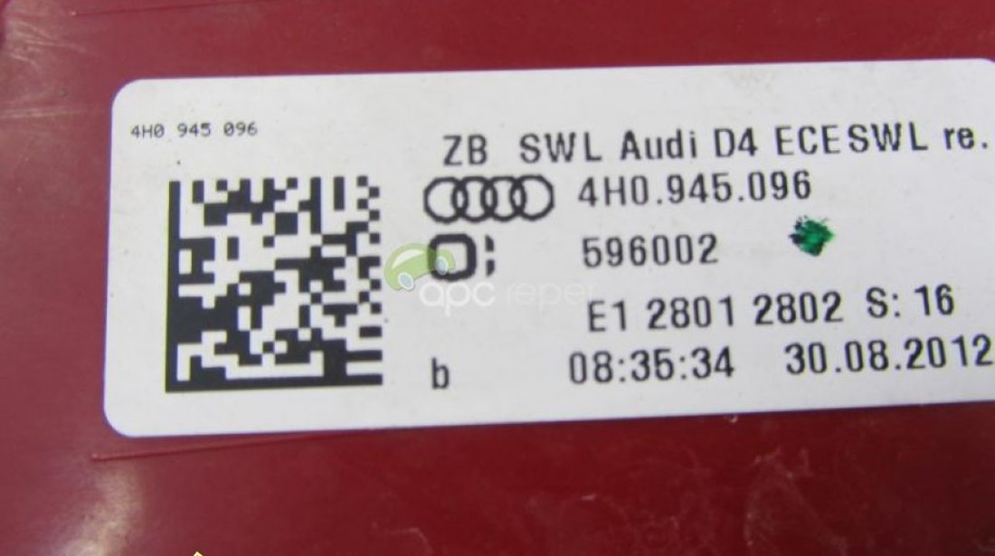 Stopuri led Originale Audi A8 S8 4H 2012