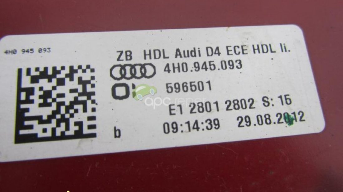 Stopuri led Originale Audi A8 S8 4H 2012