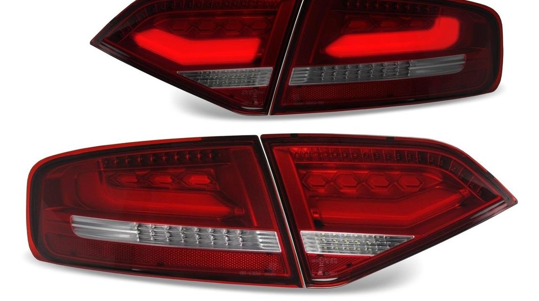 Stopuri LED pentru Audi A4 B8 (8K) model rosu-clar