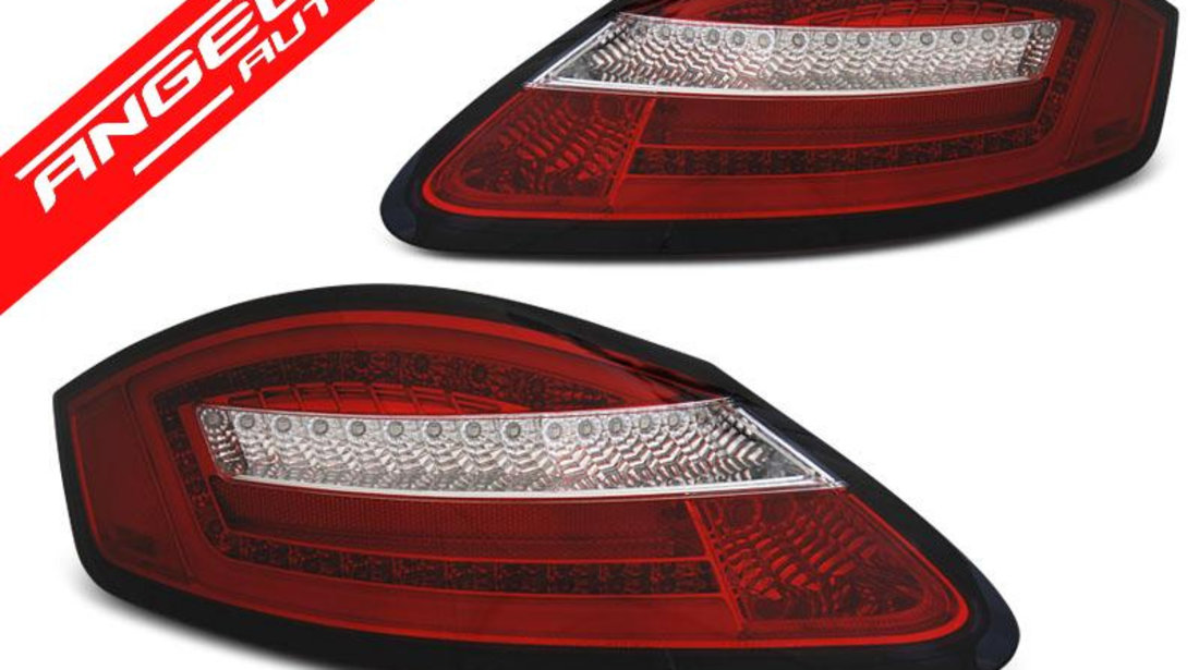 Stopuri LED Rosu Alb SEQ potrivite pentru PORSCHE BOXSTER 987 / CAYMAN 05-08