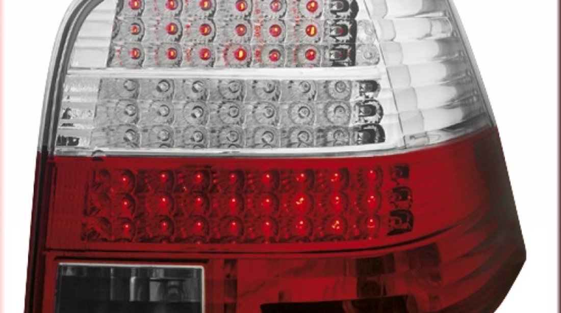 STOPURI LED VW GOLF 4 FUNDAL ROSU-CROM -cod RV02DLRC