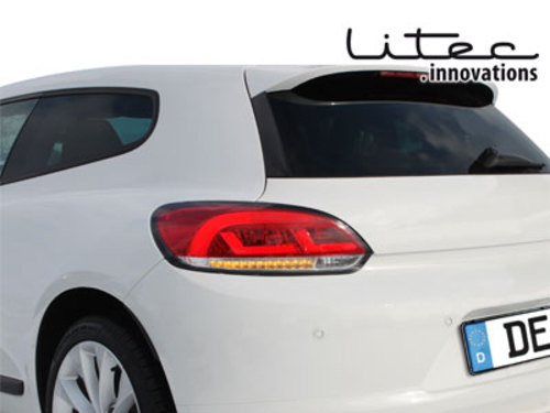 Stopuri Litec LED compatibil cu VW Scirocco III 08-10 rosu / clar RV41KLRC