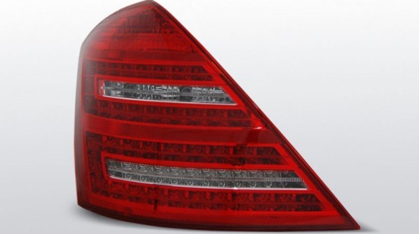 Stopuri MERCEDES W221 S-Class 05-09 Rosu Alb LED