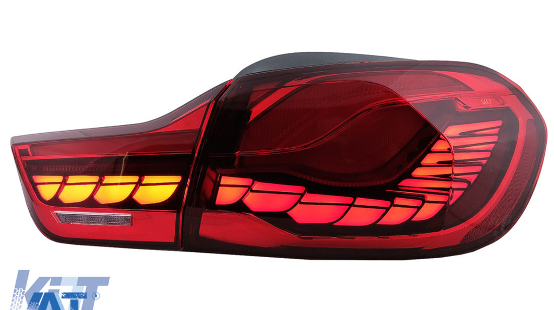 Stopuri OLED compatibil cu BMW Seria 4 F32 F33 F36 M4 F82 F83 (2013-03.2019) Rosu cu Semnal Dinamic Secvential