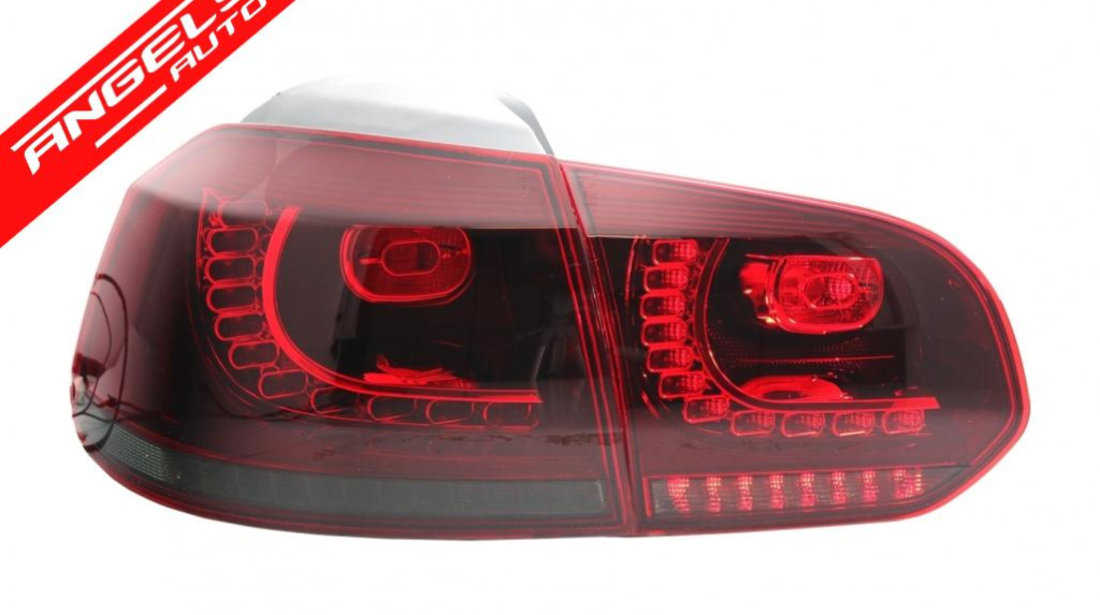 Stopuri VW Golf 6 (2008-2013) R20 Rosu Fumuriu Semnal Dinamic Full LED