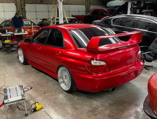 Subaru Impreza WRX transformat in Mitsubishi Lancer Evolution