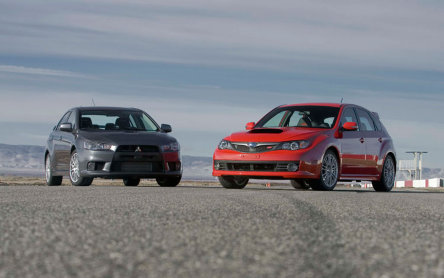 Subaru WRX STI 2008 vs. Mitsubishi Evolution GSR 2008