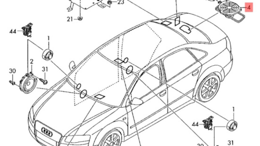 Subwoofer Audi A4 8E 2002 2003 Sedan OEM 8E5035412D