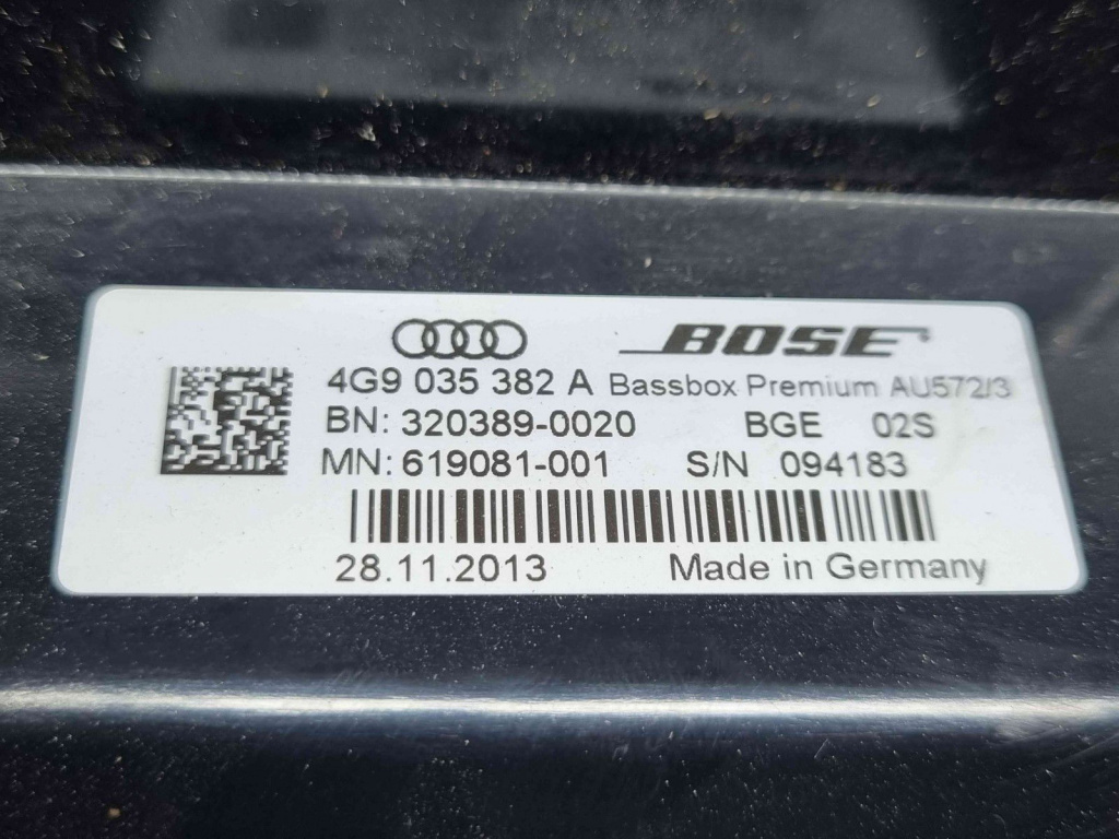 Subwoofer Audi A7 Sportback (4GA) [Fabr 2011-2017] 4G9035382A