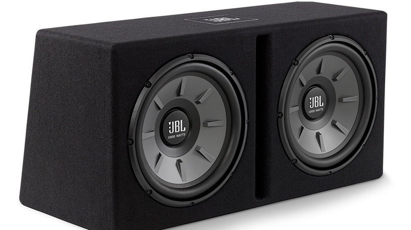 SUBWOOFER AUTO JBL STAGE 1220B TIP CUB INCINTA DUBLA BASS-REFLEX 2x30CM 12" PUTERE 500W RMS MAX1000W