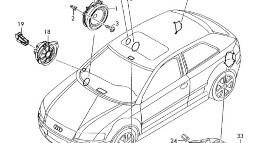 SubwooferAudi A3 (8P) Hatchback 2009 2.0 TDI OEM 8P4035382