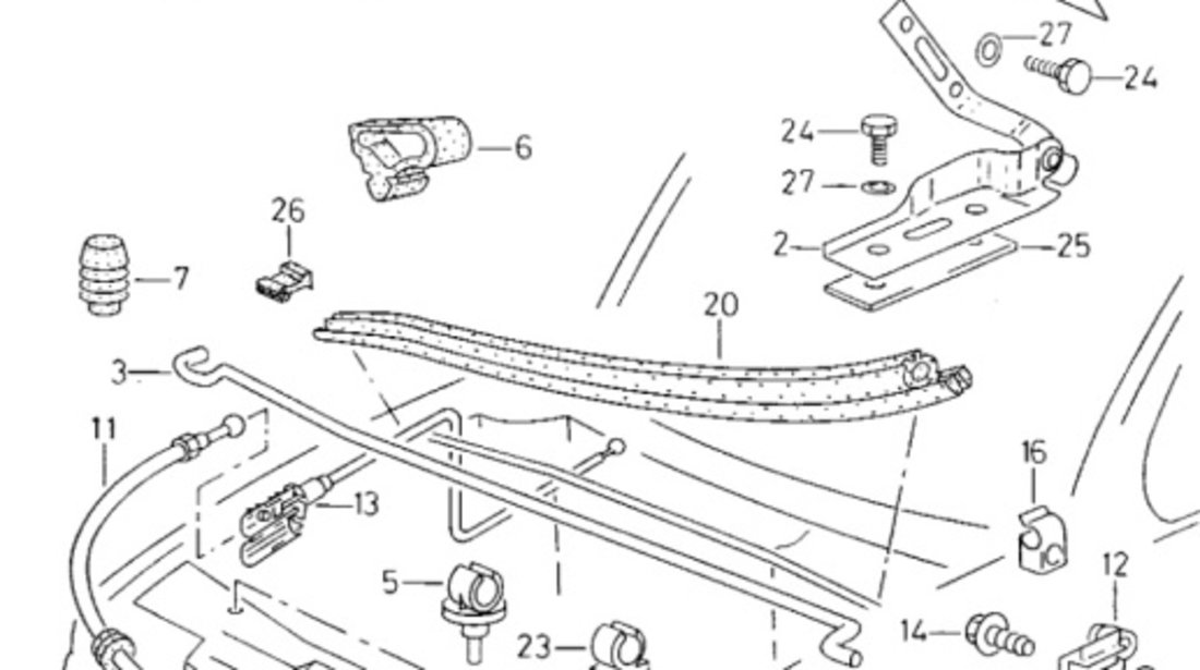 Sufa deschidere capota motor Seat Inca duba 2000 alb OEM 6K1823531