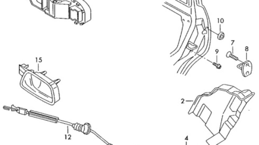 Sufa deschidere usa fata Volkswagen Touran (1T) Monovolum 2006 1.9 TDI OEM 1T0839085A