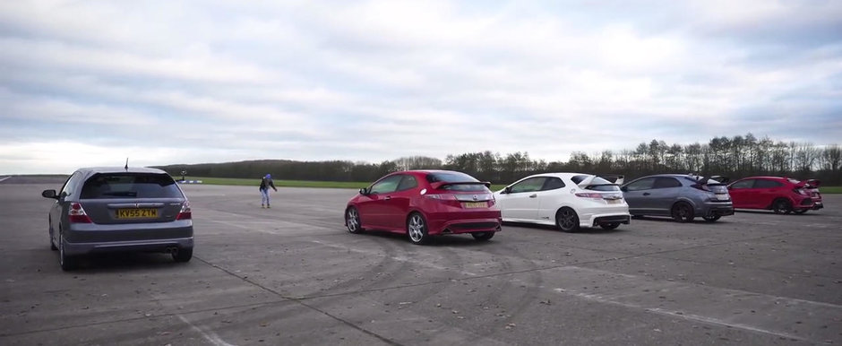 Sunt aproape toate generatiile aici. Nu trebuie sa ratezi pentru nimic in lume filmul asta daca esti fan Civic Type R Sunt aproape toate generatiile aici. Nu trebuie sa ratezi pentru nimic in lume filmul asta daca esti fan Civic Type R