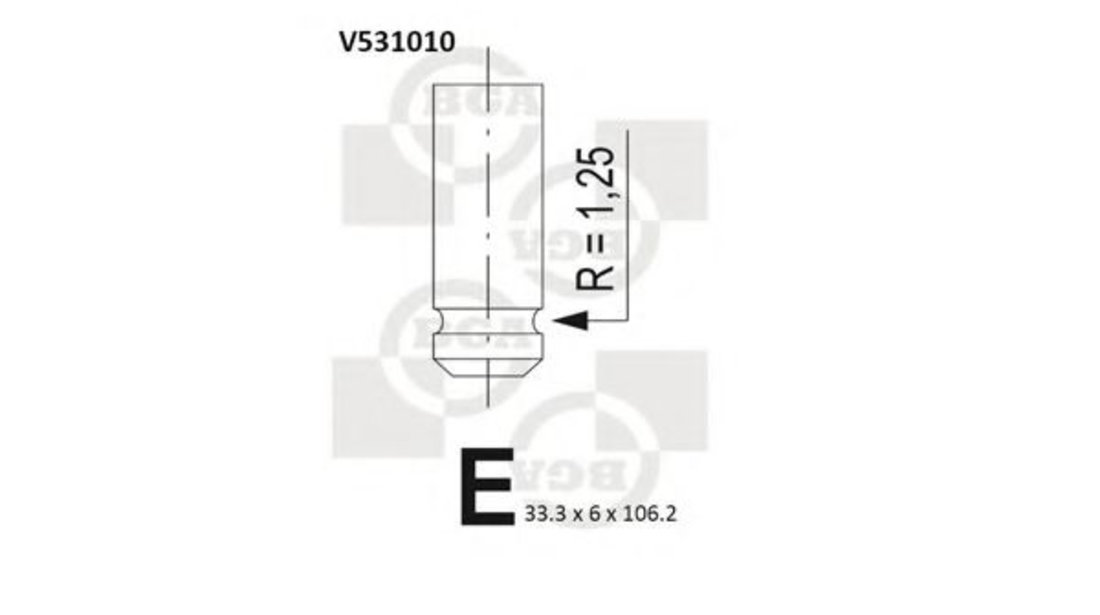 Supapa admisie CITROEN C8 (EA, EB) (2002 - 2016) BGA V531010 piesa NOUA