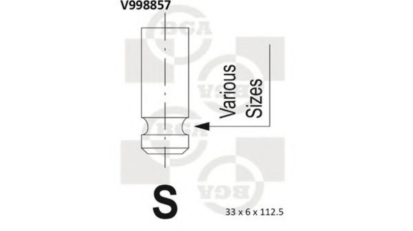 Supapa admisie MITSUBISHI LANCER Limuzina (CS, CT0) (2000 - 2016) BGA V998857 piesa NOUA