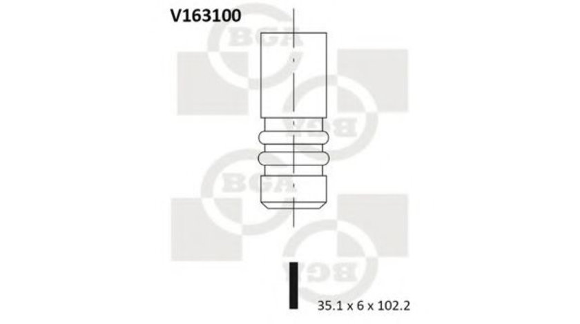 Supapa admisie SAAB 9-3 Combi (YS3F) (2005 - 2016) BGA V163100 piesa NOUA