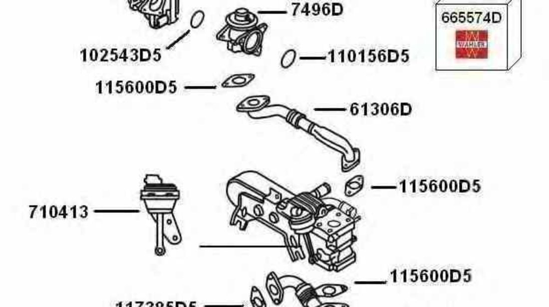 supapa de control vacuumEGR AUDI A3 Sportback 8PA Producator WAHLER 710413