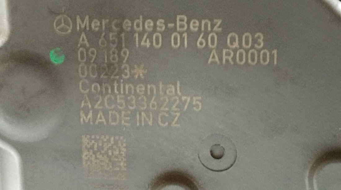Supapa EGR Mercedes Clasa GLK Class X156 2.2 CDI 2014 - Prezent Cod A6511400160 A2C53362275 [M4942]