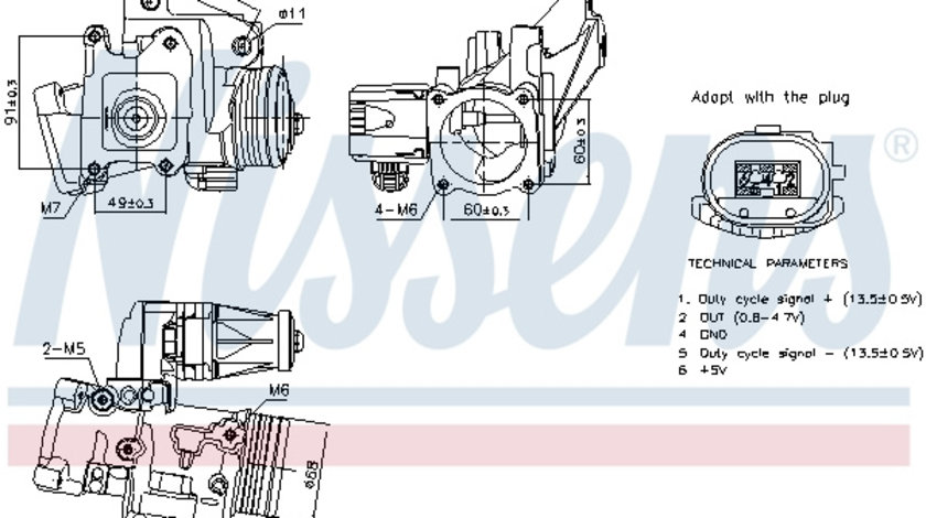 Supapa EGR (NIS98387 NISSENS) VOLVO