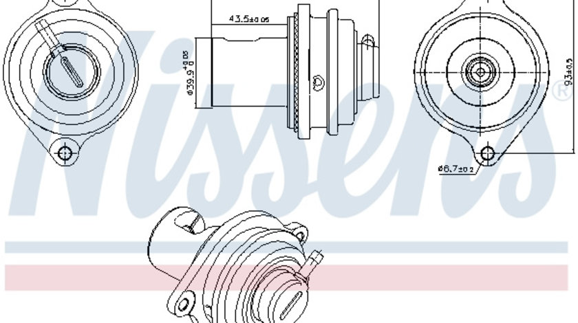 Supapa EGR (NIS98411 NISSENS) MERCEDES-BENZ,SMART