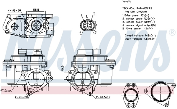 ^^^^^^^ Supapa Egr Nissens Audi 98192
