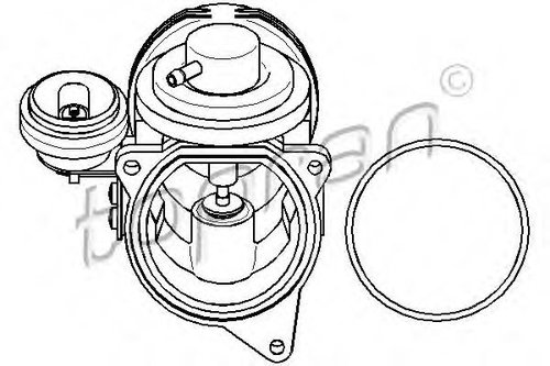 Supapa EGR VW MULTIVAN V (7HM, 7HN, 7HF, 7EF, 7EM, 7EN) (2003 - 2015) TOPRAN 113 159 piesa NOUA