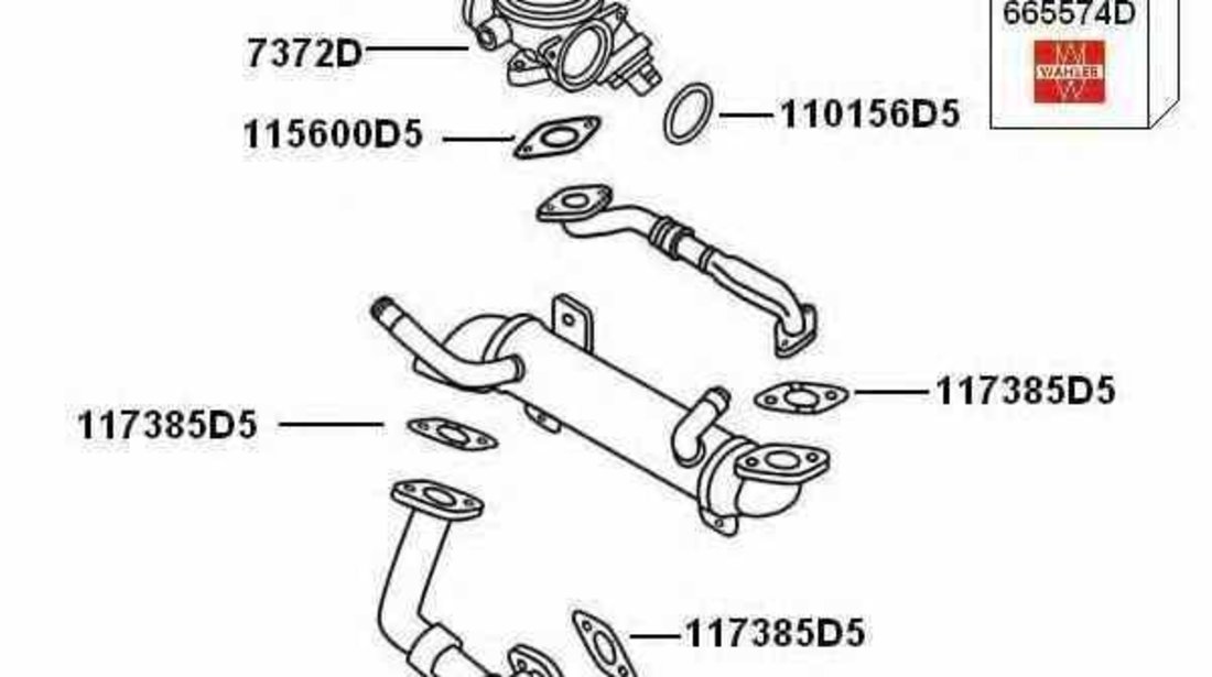 Supapa EGR VW SHARAN 7M8 7M9 7M6 Producator WAHLER 7372D