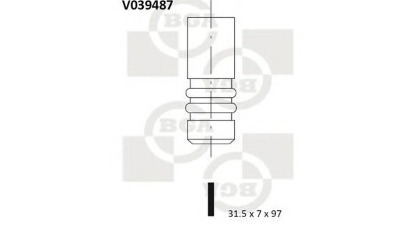 Supapa evacuare AUDI A6 (4A, C4) (1994 - 1997) BGA V039487 piesa NOUA