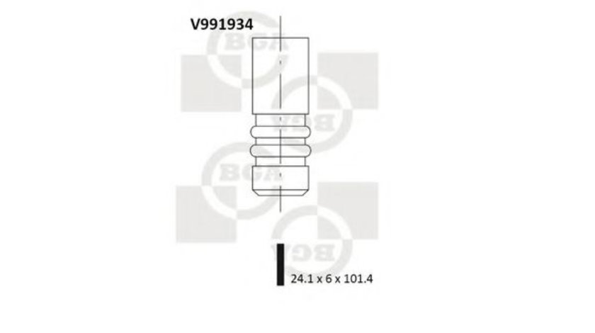 Supapa evacuare FORD FIESTA V (JH, JD) (2001 - 2010) BGA V991934 piesa NOUA